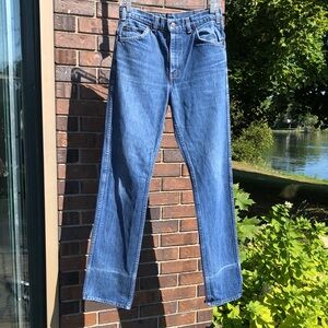 Vintage Brown-tab Levi's Blue Men's Jeans